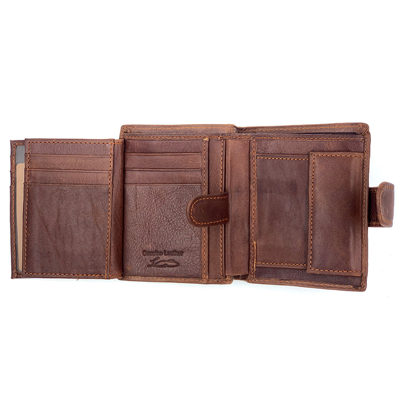 Triple Fold Wallets LCS Brown - LCS Fashion